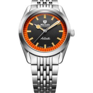 Nivada Grenchen Super Antarctic Black & Orange - 38 mm No Date - Beads of Rice