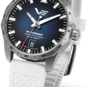 Vostok Europe N-1 Rocket Compact Automatic NH35-125A748 - bilý gumový řemínek