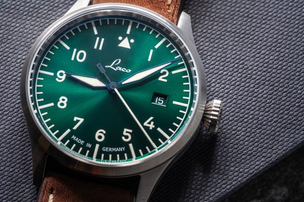 Laco Flieger Stuttgart Pro Grün 43 Handwinding - Obrázek 2