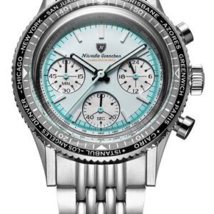 Nivada Grenchen Chronoking Racing Grey - Inter. Bezel - Beads of Rice