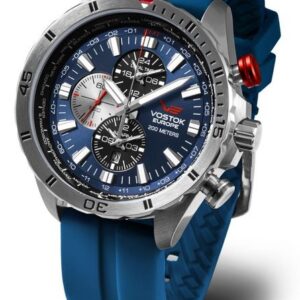 Vostok Europe Almaz Multifunctional Line YM26-320A652 - modrý gumový řemínek