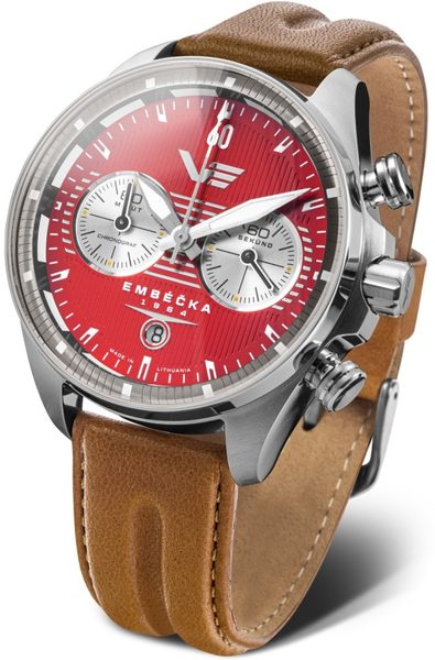 Vostok Europe Limitovaná edice Embéčka Chrono Line 6S21-325A492 - hnědý kožený řemínek