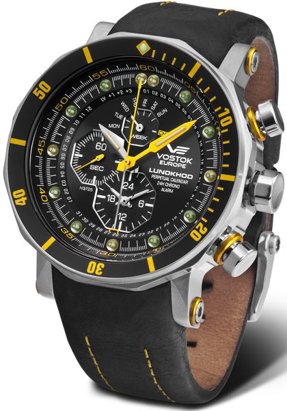 Vostok Europe Lunochod-2 Multifuncional Line YM86-620A505 - žlutý gumový řemínek - Obrázek 2
