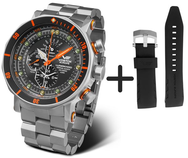 Vostok Europe Lunochod-2 Multifuncional Line YM86-620A506 (+ černý gumový řemínek)