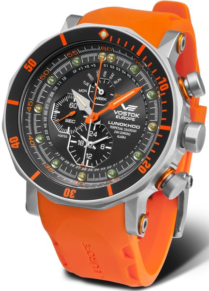 Vostok Europe Lunochod-2 Multifuncional Line YM86-620A506 (+ oranžový gumový řemínek) - Obrázek 3
