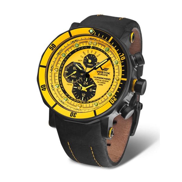 Vostok Europe Lunochod-2 Multifuncional Line YM86-620C504 - černý gumový řemínek - Obrázek 2