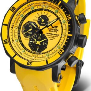 Vostok Europe Lunochod-2 Multifuncional Line YM86-620C504 - žlutý gumový řemínek