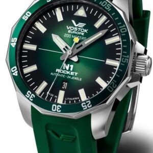 Vostok Europe N-1 Rocket Automatic Line NH35-225A710 - zelený gumový řemínek