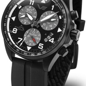 Vostok Europe Space Race Chrono Line 6S30-325C744 - černý gumový řemínek