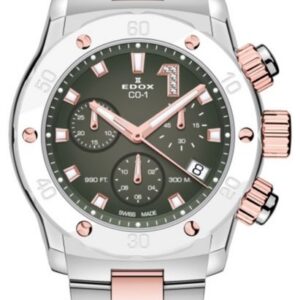 EDOX CO-1 Chronolady Quartz Chronograph 10255-357RBM-VIDR