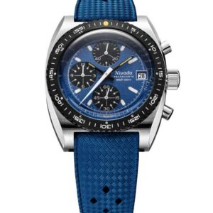Nivada Grenchen Autochron Blue Mecaquartz - Rubber Tropic