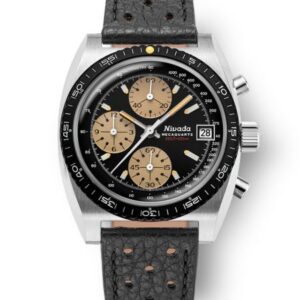 Nivada Grenchen Autochron Mecaquartz - Black Racing Strap