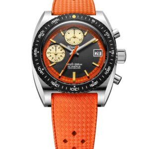 Nivada Grenchen Autochron Orange Automatic - Rubber Tropic