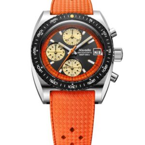 Nivada Grenchen Autochron Orange Mecaquartz - Rubber Tropic