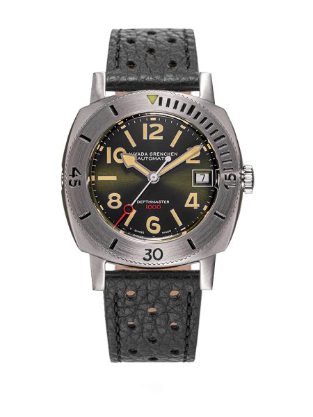 Nivada Grenchen Depthmaster Numerals - Black Racing Strap