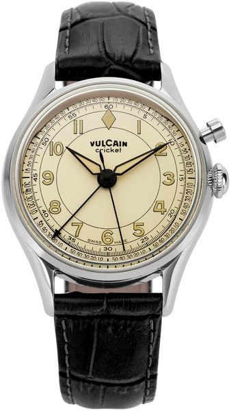 Vulcain Cricket Classique 39 mm - Eggshell - Black Alligator - Obrázek 3