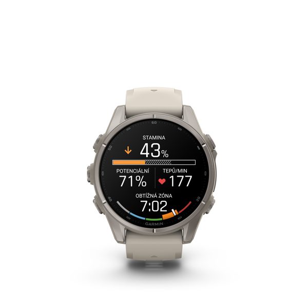 Garmin Fenix® 9 - 43 mm, Bare Titanium Fog Gray 010-04761-01 - Obrázek 3