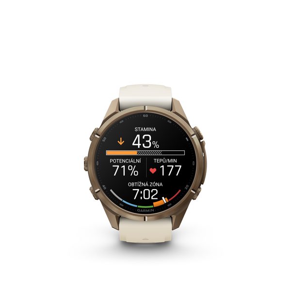 Garmin Fenix® 9 Pro - 43 mm, Gold Titanium Cream/Fog Gray 010-04335-26 - Obrázek 3