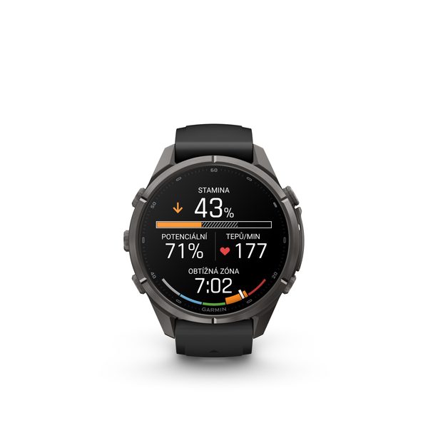 Garmin Fenix® 9 Pro inReach - 43 mm, Carbon Gray DLC Black/Pebble 010-04335-11 - Obrázek 3
