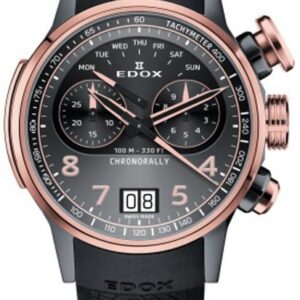 EDOX Chronorally Quartz Chronograph 38003-TINGR-GRN