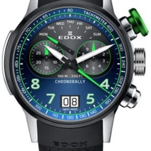 EDOX Chronorally Quartz Chronograph 38003-TINV-BUNV