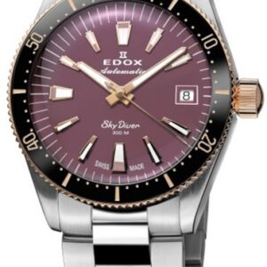 Edox Skydiver 38 Date Automatic 80131-357RNRM-VIO
