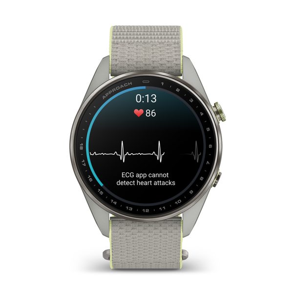 Garmin Approach® S72 – 47 mm Titanová luneta Silver/Citron 010-04148-04