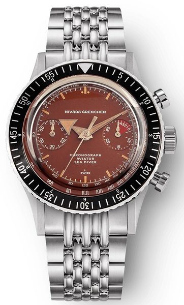 Nivada Grenchen Chronomaster Broad Arrow Tropical Dial Inter. Bezel - Manual - Beads of Rice - Obrázek 2