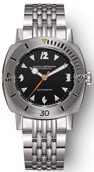 Nivada Grenchen Depthmaster Pacman White 14102A - Forstner Beads of Rice - Obrázek 2