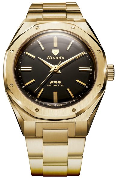 Nivada Grenchen F77 MARKII GOLD - Stainless Steel Bracelet - Obrázek 2