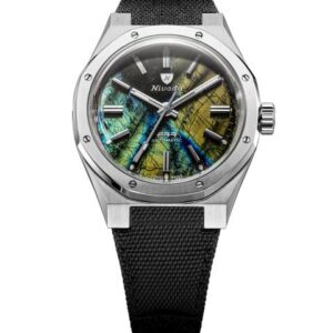 Nivada Grenchen F77 MK2 Labradorite - 100 Years - 38 mm - Velcro Strap