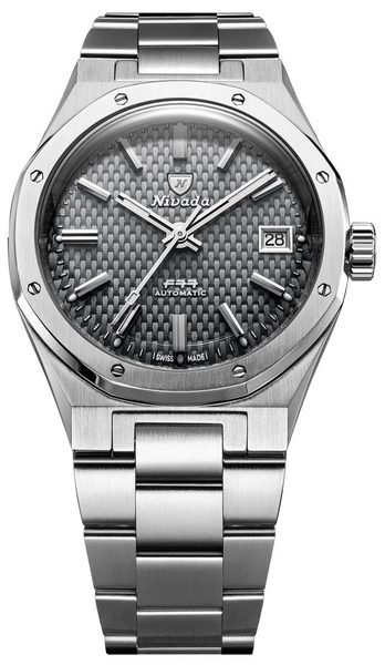 Nivada Grenchen F77 SST Grey MK2 Date - 38 mm - Black Rubber - Obrázek 2