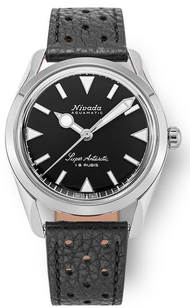 Nivada Grenchen Super Antarctic 35 mm - Black White Luminova - Beads of Rice - Obrázek 2