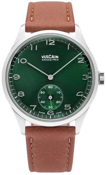 Vulcain Grand Prix - Small Second Green - Brown Plain - Obrázek 2