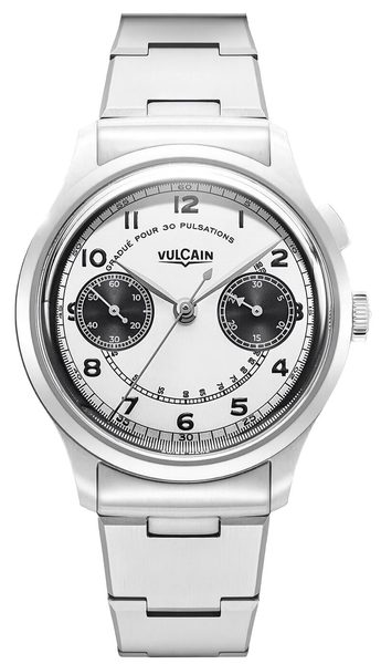 Vulcain Monopusher Heritage - Panda - Black Carbon Leather Strap - Obrázek 2