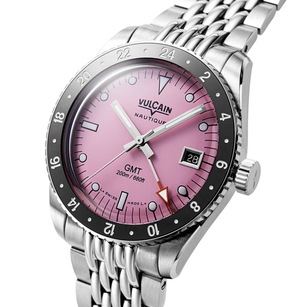 Vulcain Skindiver GMT - Pink - Acier - Obrázek 3