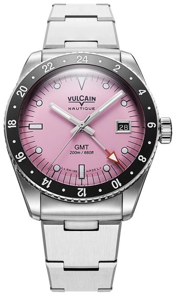 Vulcain Skindiver GMT - Pink - Acier