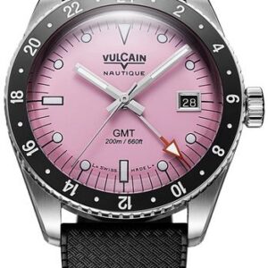 Vulcain Skindiver GMT - Pink - Rubber Tropic