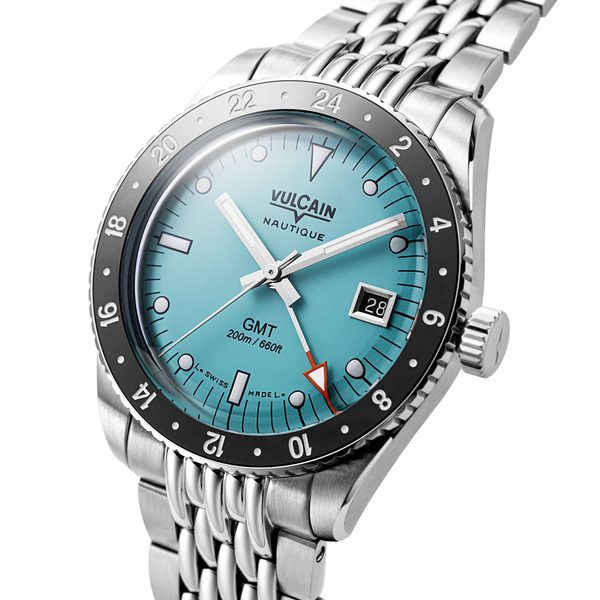 Vulcain Skindiver GMT - Turquoise - Rubber Tropic - Obrázek 3