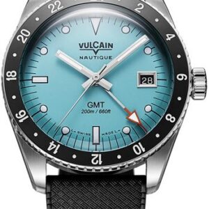 Vulcain Skindiver GMT - Turquoise - Rubber Tropic