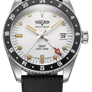 Vulcain Skindiver GMT - White Luminova Beige - Steel Bracelet